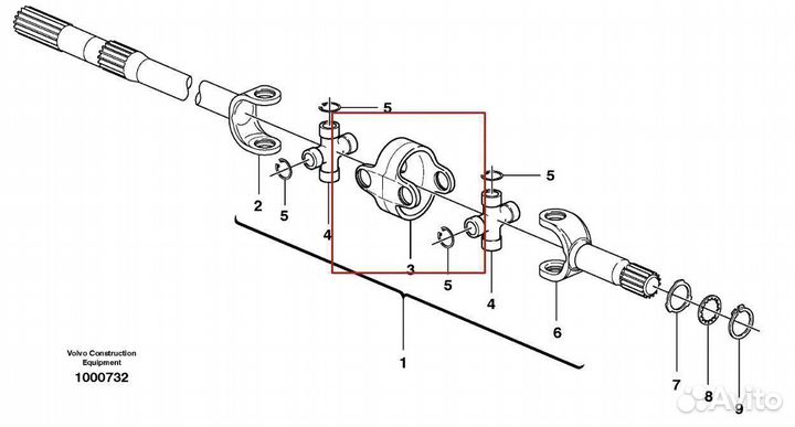 046279 (46279) Фланец муфта соединительная полуоси
