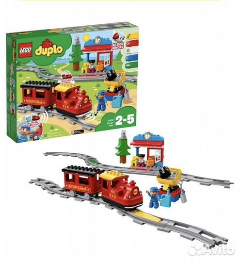 Lego duplo поезд на паровой тяге