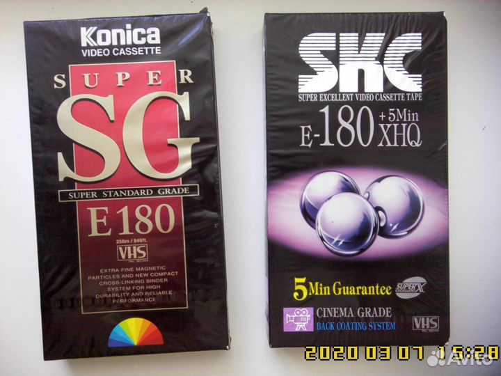 Видеокассета ESP и raks, VHS для старых видеокамер
