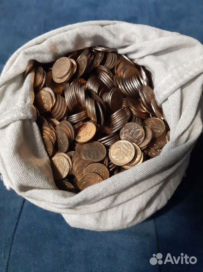 Монеты стальные 10-50 копеек 2006-2015г на вес