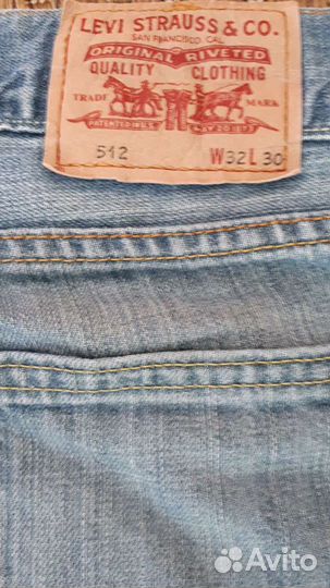 Джинсы мужские levis 512 32/30