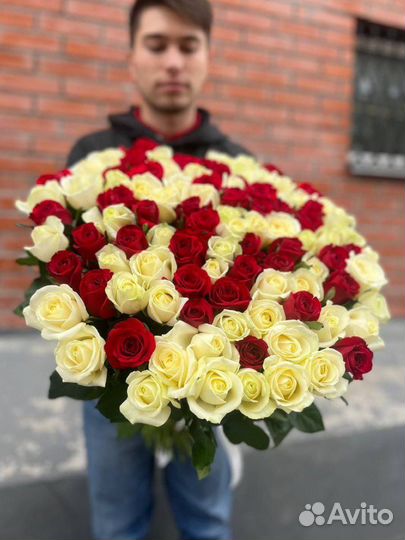 Роза Голландская букет 101 роза