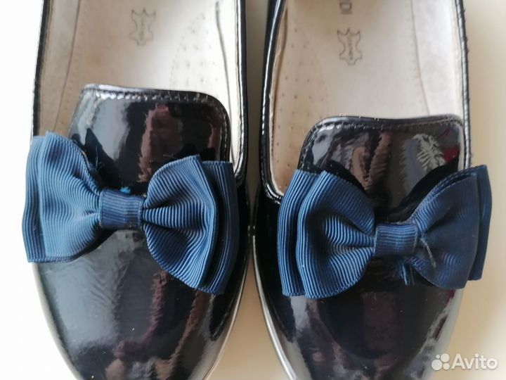 Туфли школьные для девочек, темно-синие, размер 32