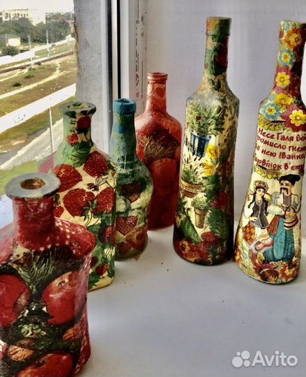 Бутылка декоративная