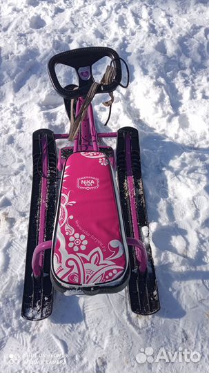 Детский снегокат Nika kids с усиленным тормозом