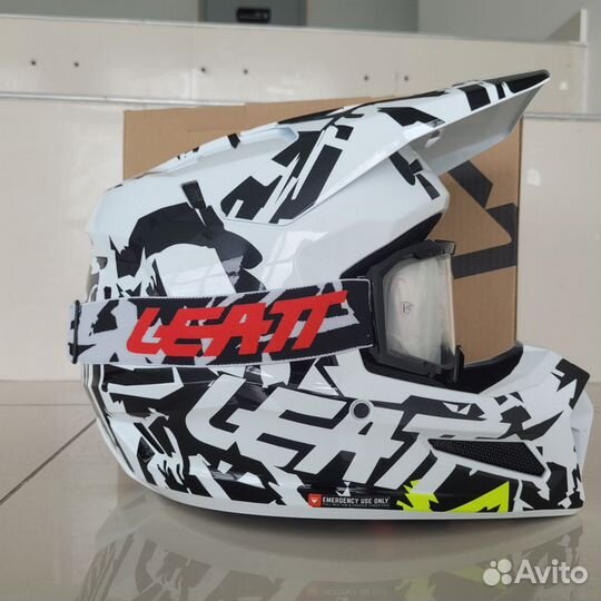 Мотошлем Leatt Moto 3.5 Helmet Kit (Zebra) L