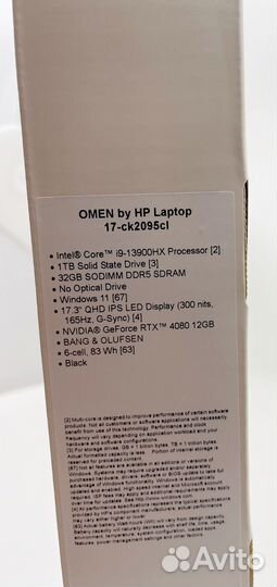 Ноутбук HP omen 17.3