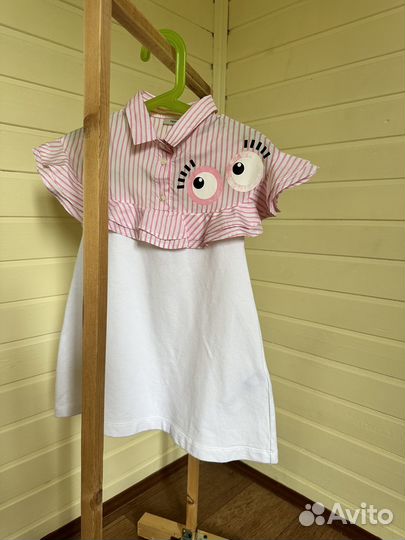 Фирменное платье для девочки fendi