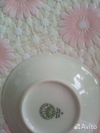 Розетки кофейные блюдца freiberger porzellan гдр