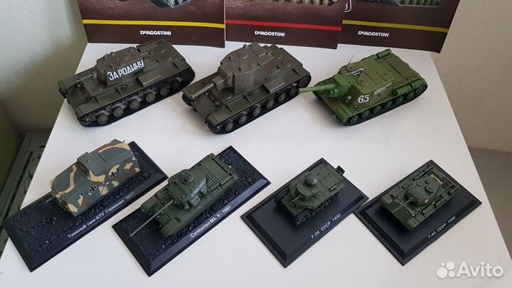 Танки масштаб 1:43 deagostini и 1:72 Танки мира