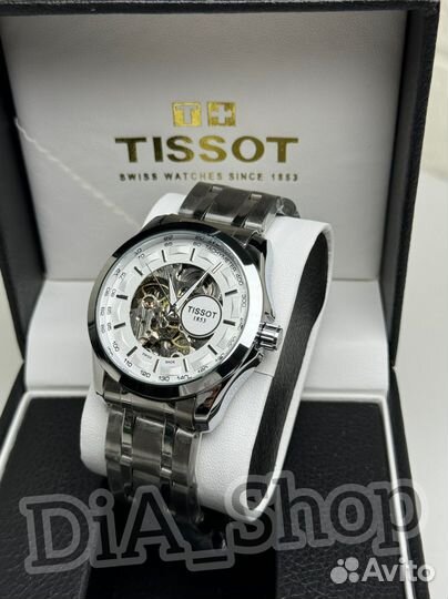 Часы мужские механика Tissot 1853 серебро/белый
