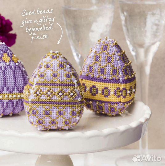 Схемы для вышивки объёмных пасхальных яиц