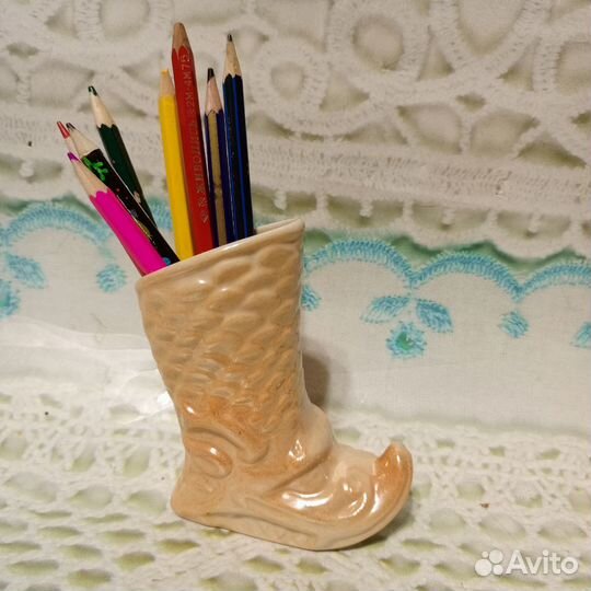 Подставка для карандашей Сапожок винтаж Карандашни
