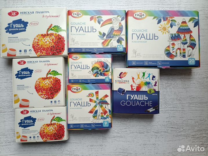 Клеенки на стол, акварель, гуашь, акрил, палитры