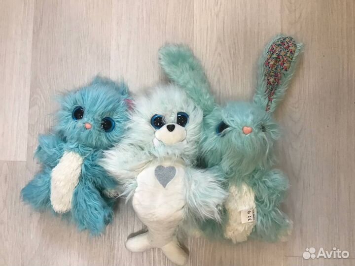 Игрушки мягкие пушстик-потеряшка 3 вида 20-26 см