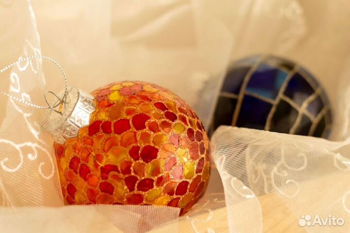 Шары на ёлку с ручной росписью