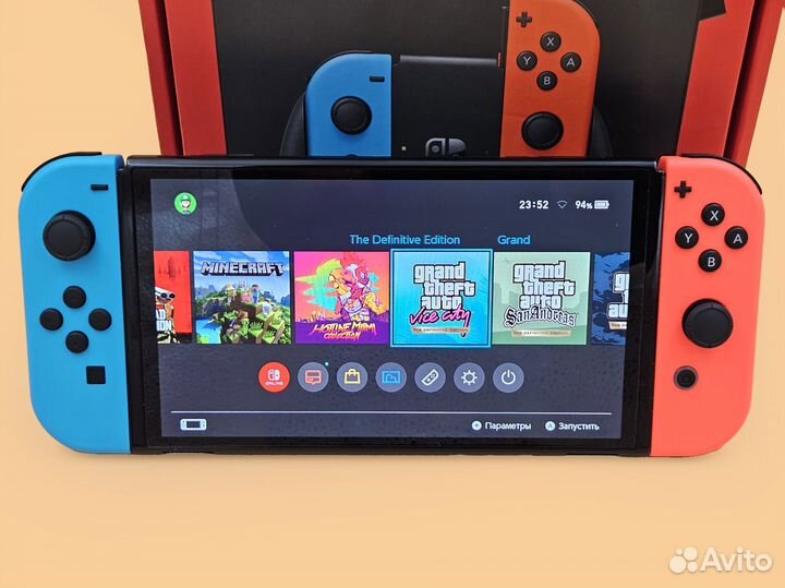 Новый прошитый Nintendo Switch Oled + игры