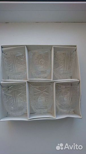 Хрустальные рюмки 6шт