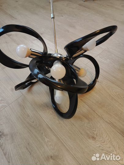 Люстра потолочная бу черная