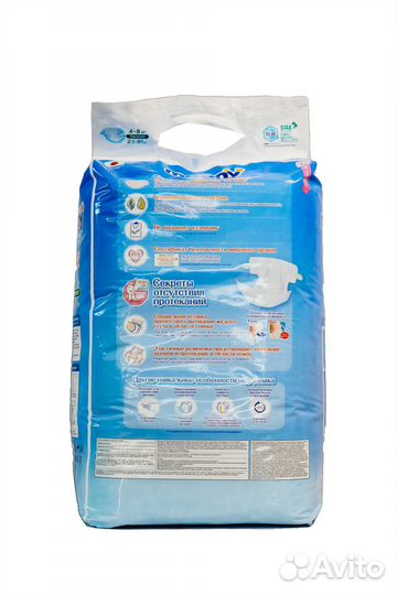 Moony подгузники S (4-8 кг), 81 шт