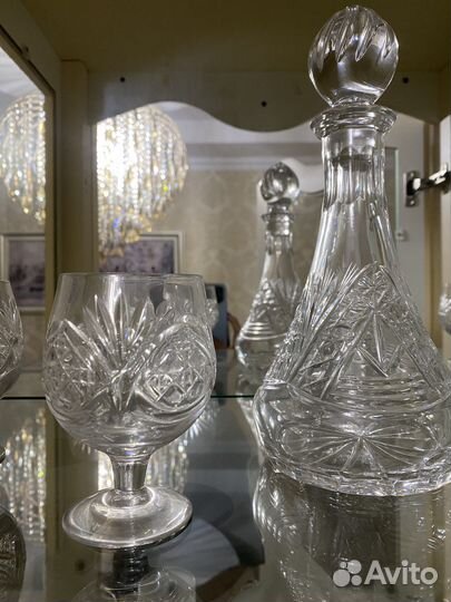 Бокалы Рюмки фужеры на ножке хрустальные