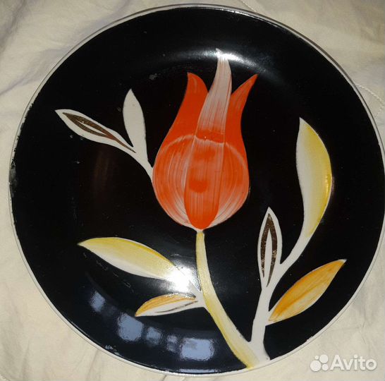 Чашка блюдце Тюльпан Кобальт Блюдо Киса СССР Винта