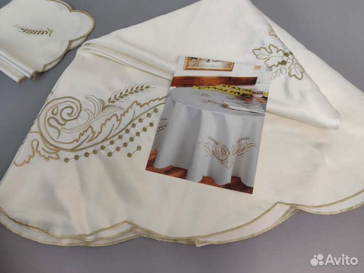 Новая скатерть круглая soft line