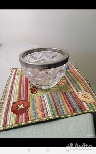 Хрустальная ваза-конфетница