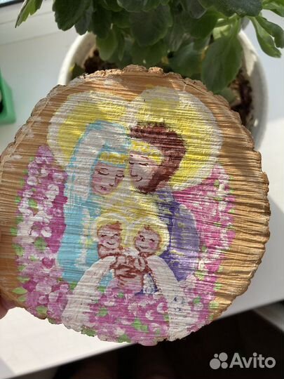 Декор для дома Семья, спил дерева