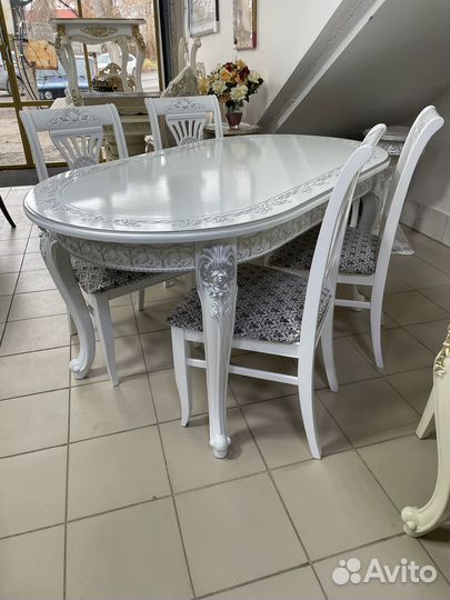 Кухонный стол раскладной белый