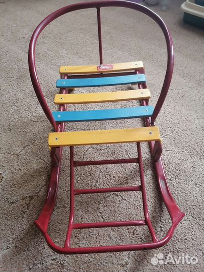 Детские санки коляска с колесами