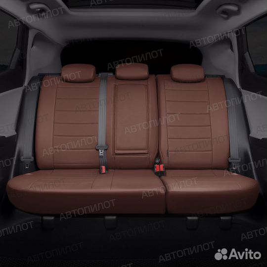 Chevrolet Lacetti Чехлы экокожа темно коричневый