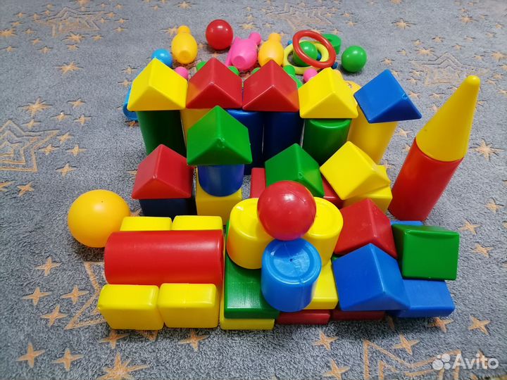 Развивающие игрушки пакетом выдувной конструктор