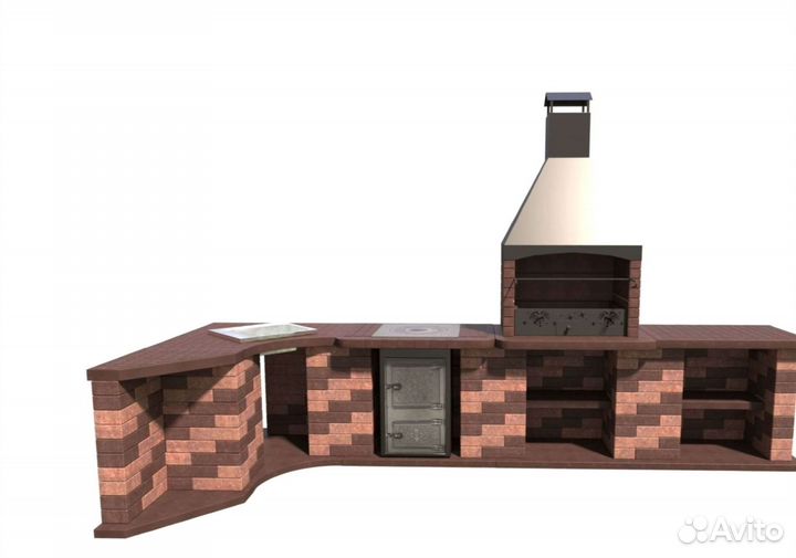 Для улицы зоны барбекю сборные