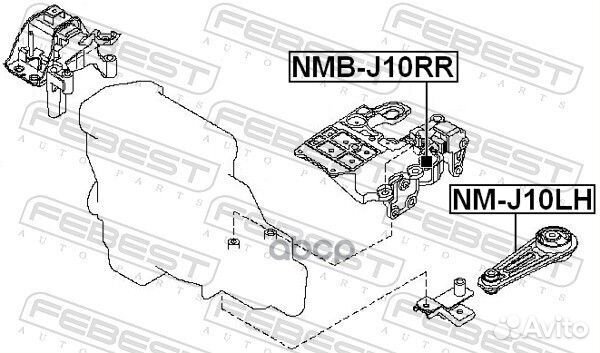 Подушка коробки скоростей (nissan qashqai j10f