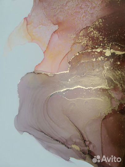 Картина в технике Ink Art (алкогольные чернила)