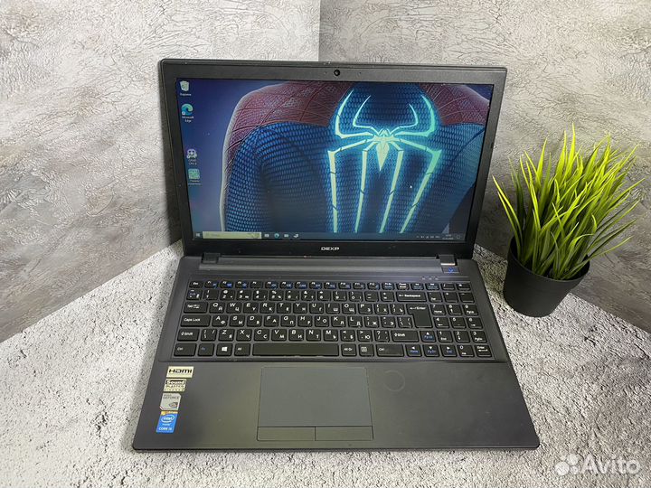 Быстрый ноутбук dexp 2 видеокарты/SSD/8 gb