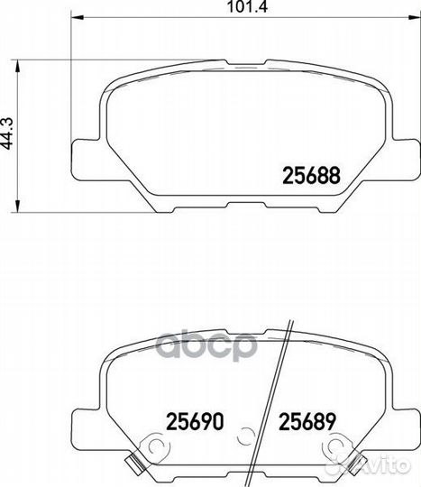 Колодки тормозные дисковые зад NP5038 nisshinbo