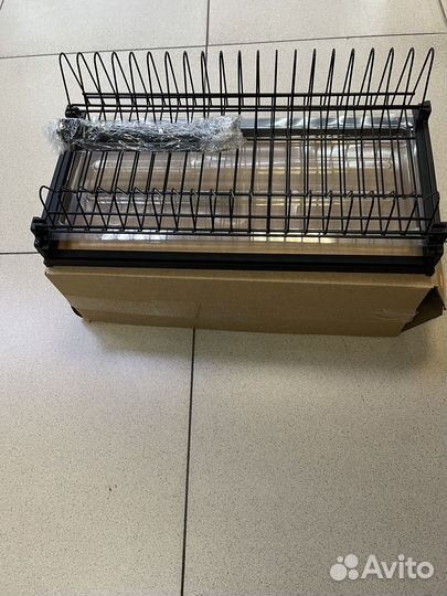 Сушилка для посуды цвет черный, графит, хром