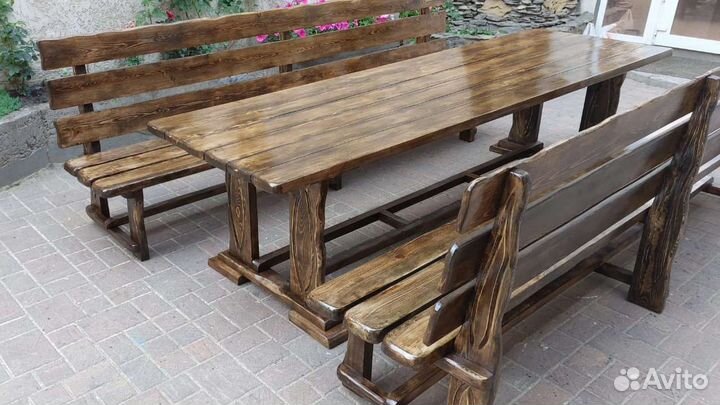 Комплект садовой мебели из дерева