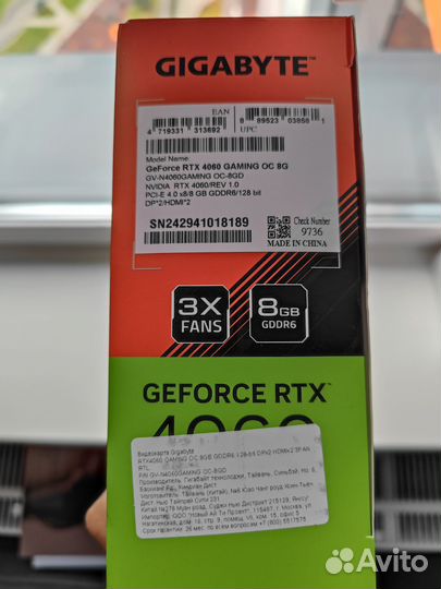 RTX 4060 Gigabyte Gaming OC Новая Гарантия