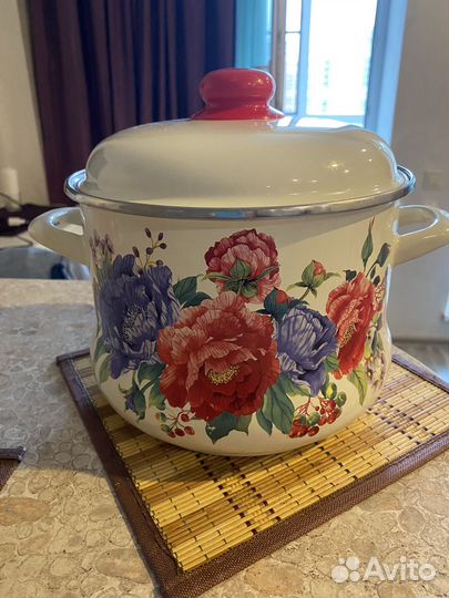 Кастрюля эмалированная 5л