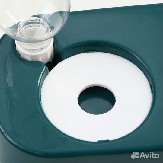 Миска двойная с автопоилкой (съемная бутылка)