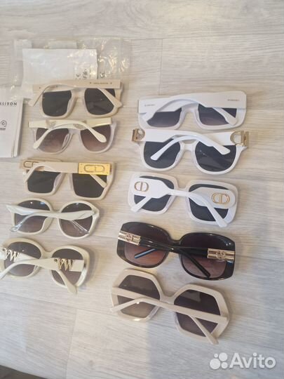 Очки женские бежевые кремовые белые