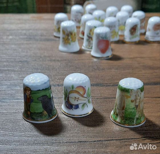 Винтажные наперстки с иллюстрациями