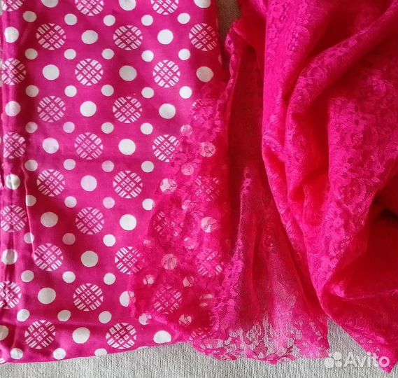 Отрезы хлопковых тканей, трикотажа и кружева