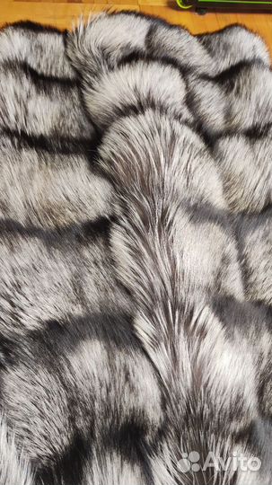 Шуба из чернобурки с капюшоном