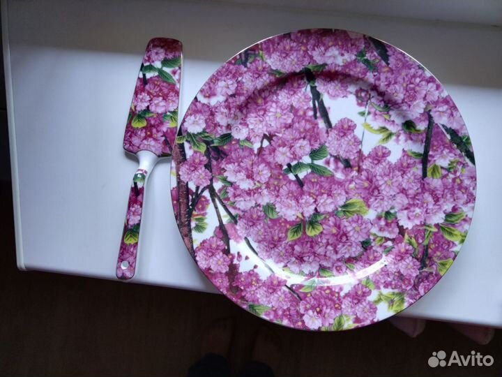 Блюдо для торта с лопаткой новая