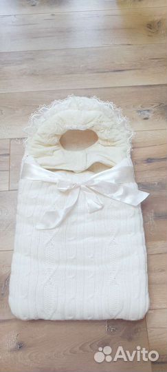 Конверт зимний на овчине на выписку и для прогулок