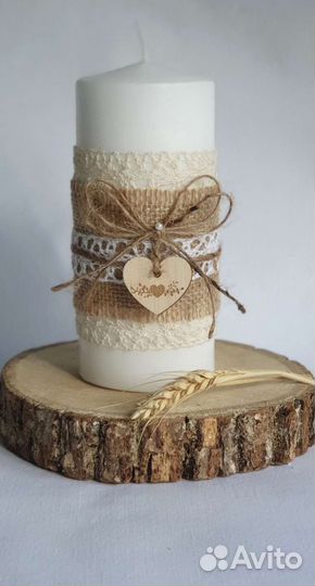 Свадебные свечи рустик